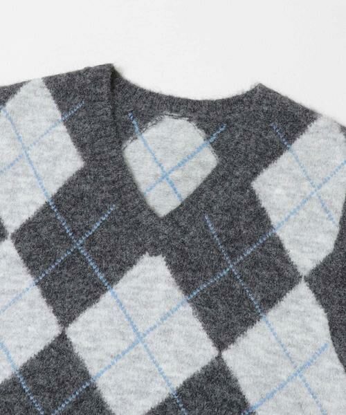 KBF / ケービーエフ ベスト | アーガイルニットベスト | 詳細18
