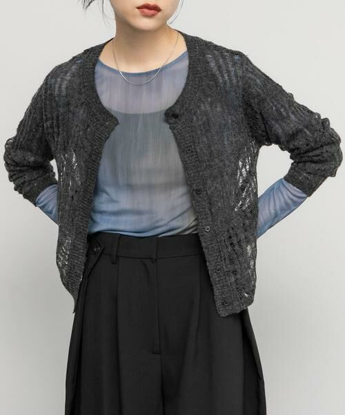 KBF / ケービーエフ カーディガン・ボレロ | ニットカーディガンSETシアートップス | 詳細2