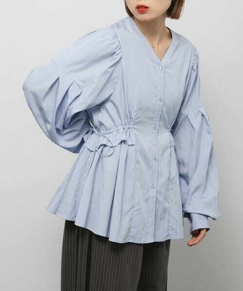 KBF / ケービーエフ シャツ・ブラウス | Vネックボリュームブラウス | 詳細11