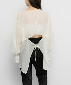 KBF / ケービーエフ シャツ・ブラウス | バックデザインシアーブラウス