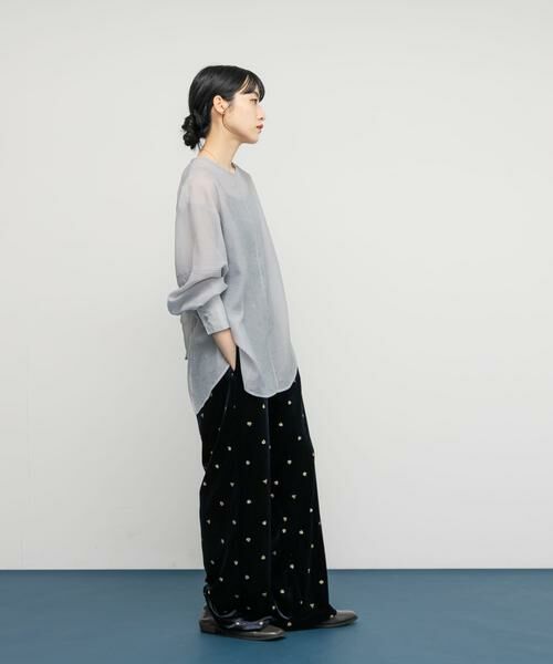 KBF / ケービーエフ シャツ・ブラウス | バックデザインシアーブラウス | 詳細22
