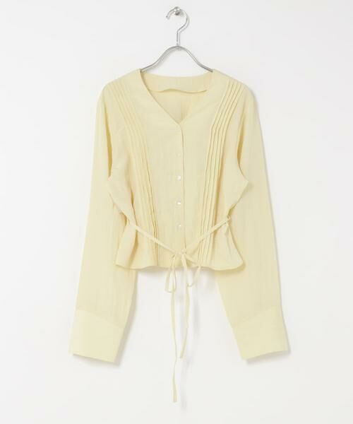 KBF / ケービーエフ シャツ・ブラウス | ピンタックVネックブラウス | 詳細7