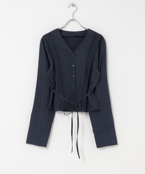 KBF / ケービーエフ シャツ・ブラウス | ピンタックVネックブラウス | 詳細15