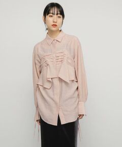 KBF / ケービーエフ シャツ・ブラウス | ビスチェSETドロストシャツ