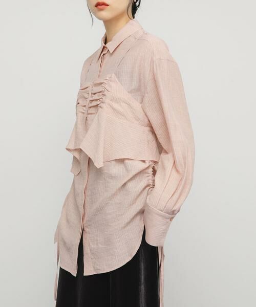 KBF / ケービーエフ シャツ・ブラウス | ビスチェSETドロストシャツ | 詳細3