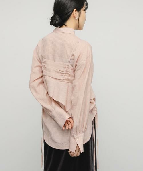 KBF / ケービーエフ シャツ・ブラウス | ビスチェSETドロストシャツ | 詳細4