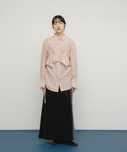 KBF / ケービーエフ シャツ・ブラウス | ビスチェSETドロストシャツ | 詳細5