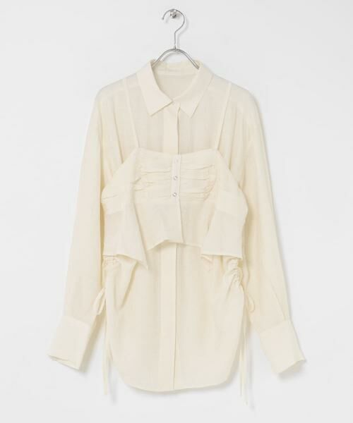KBF / ケービーエフ シャツ・ブラウス | ビスチェSETドロストシャツ | 詳細22