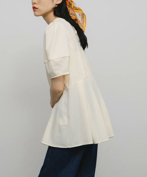 KBF / ケービーエフ シャツ・ブラウス | ボリュームスリーブペプラムトップス | 詳細1