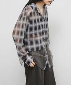 KBF / ケービーエフ シャツ・ブラウス | チュールレイヤードシャツ