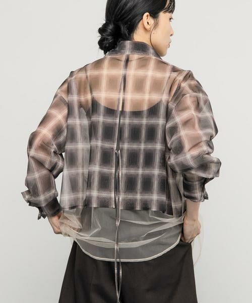 KBF / ケービーエフ シャツ・ブラウス | チュールレイヤードシャツ | 詳細9