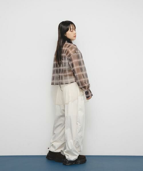 KBF / ケービーエフ シャツ・ブラウス | チュールレイヤードシャツ | 詳細13