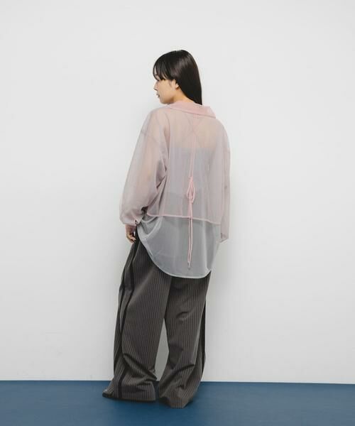 KBF / ケービーエフ シャツ・ブラウス | チュールレイヤードシャツ | 詳細21