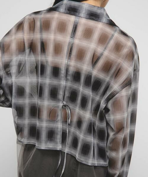 KBF / ケービーエフ シャツ・ブラウス | チュールレイヤードシャツ | 詳細30