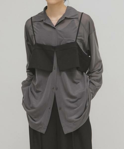 KBF/ケービーエフ シアールーズシャツ チャコールグレー one