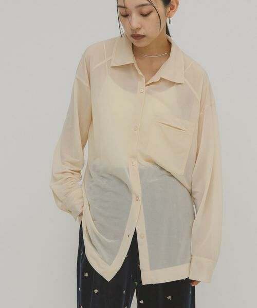 KBF / ケービーエフ シャツ・ブラウス | シアールーズシャツ(ベージュ)