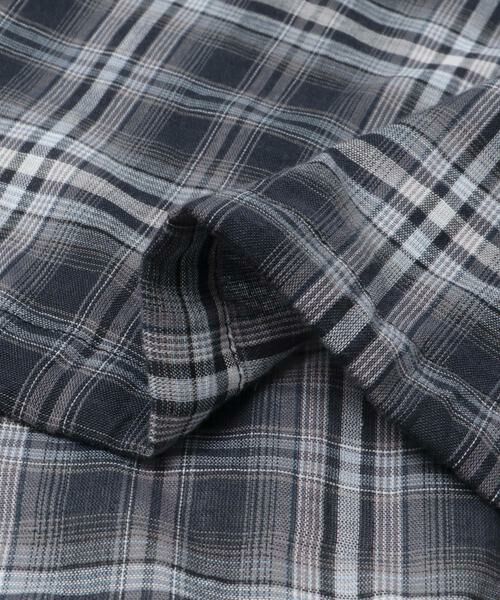 KBF / ケービーエフ シャツ・ブラウス | シアーチェックフーディーシャツ | 詳細14
