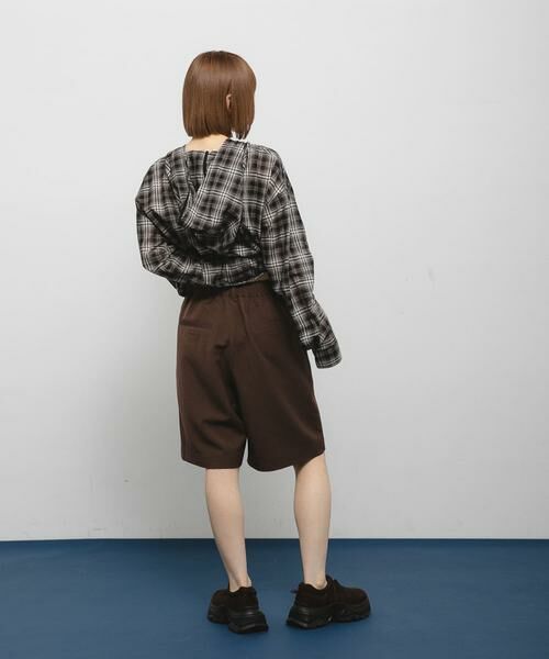 KBF / ケービーエフ シャツ・ブラウス | シアーチェックフーディーシャツ | 詳細24