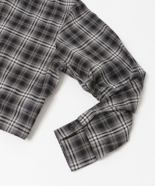 KBF / ケービーエフ シャツ・ブラウス | シアーチェックフーディーシャツ | 詳細26