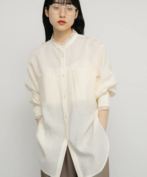 KBF / ケービーエフ シャツ・ブラウス | レイヤードライクロングシャツ | 詳細1