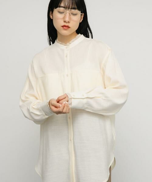 KBF / ケービーエフ シャツ・ブラウス | レイヤードライクロングシャツ | 詳細2