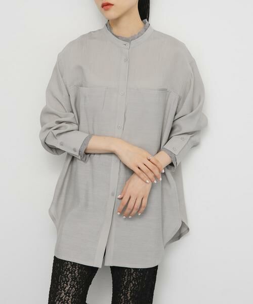 KBF / ケービーエフ シャツ・ブラウス | レイヤードライクロングシャツ | 詳細11