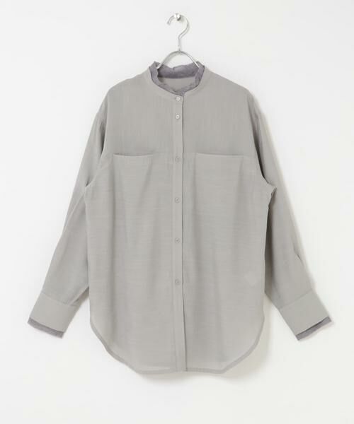 KBF / ケービーエフ シャツ・ブラウス | レイヤードライクロングシャツ | 詳細17