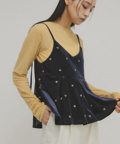 KBF / ケービーエフ キャミソール・チューブトップ | 2WAYベロアビスチェ