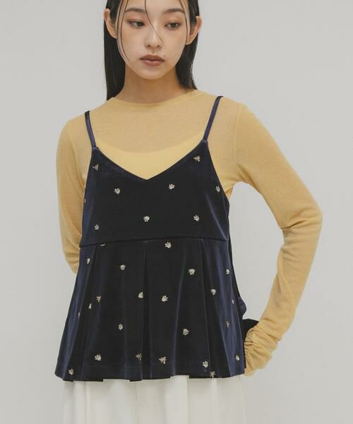 KBF / ケービーエフ キャミソール・チューブトップ | 2WAYベロアビスチェ | 詳細1