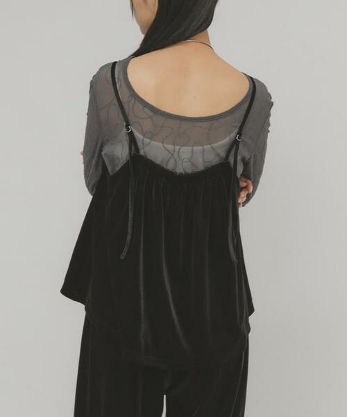 KBF / ケービーエフ キャミソール・チューブトップ | 2WAYベロアビスチェ | 詳細14