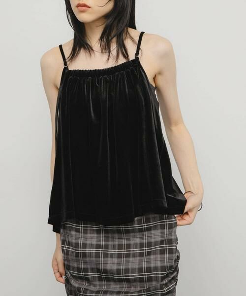 KBF / ケービーエフ キャミソール・チューブトップ | 2WAYベロアビスチェ | 詳細16
