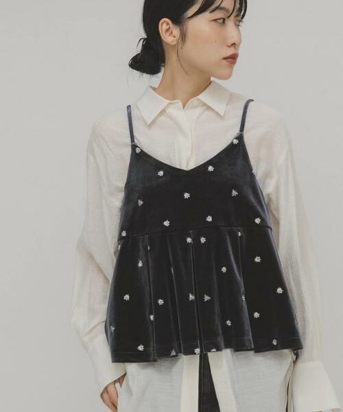 KBF / ケービーエフ キャミソール・チューブトップ | 2WAYベロアビスチェ | 詳細20