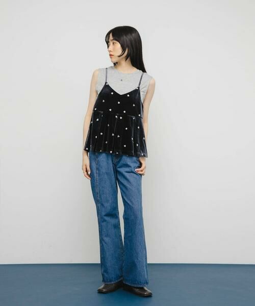 KBF / ケービーエフ キャミソール・チューブトップ | 2WAYベロアビスチェ | 詳細25