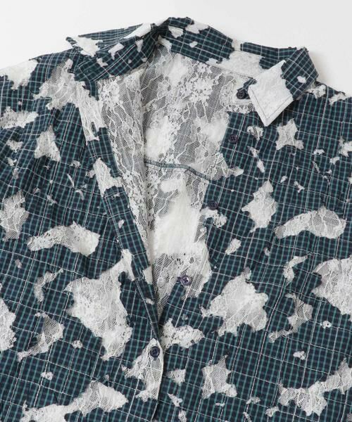 KBF / ケービーエフ シャツ・ブラウス | ステッチングチェックシャツ | 詳細8