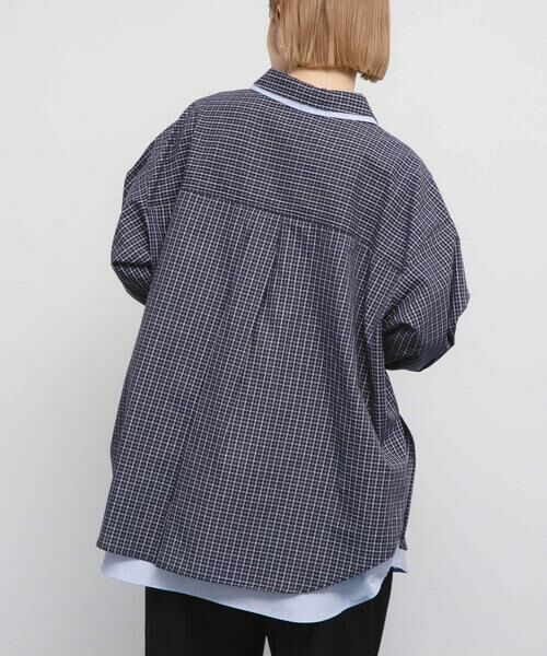 KBF / ケービーエフ シャツ・ブラウス | チェックレイヤードBIGシャツ | 詳細11