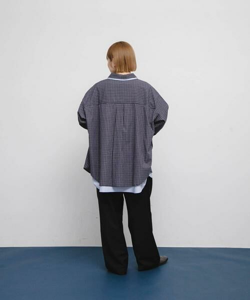 KBF / ケービーエフ シャツ・ブラウス | チェックレイヤードBIGシャツ | 詳細14