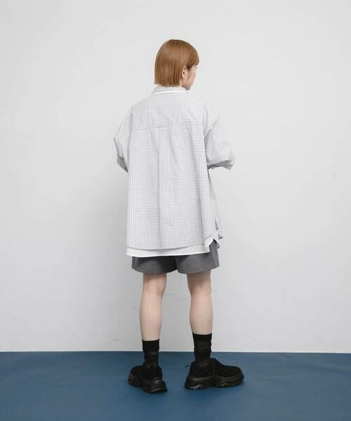 KBF / ケービーエフ シャツ・ブラウス | チェックレイヤードBIGシャツ | 詳細27