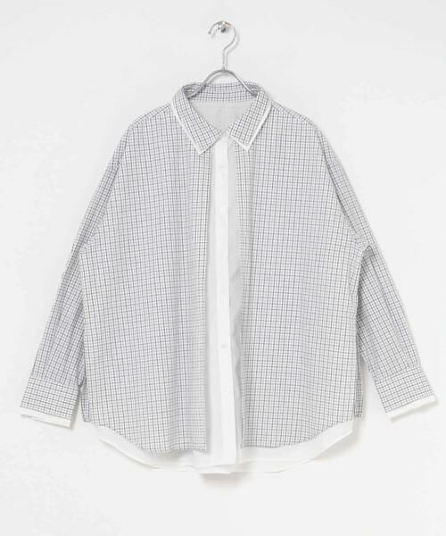 KBF / ケービーエフ シャツ・ブラウス | チェックレイヤードBIGシャツ | 詳細29