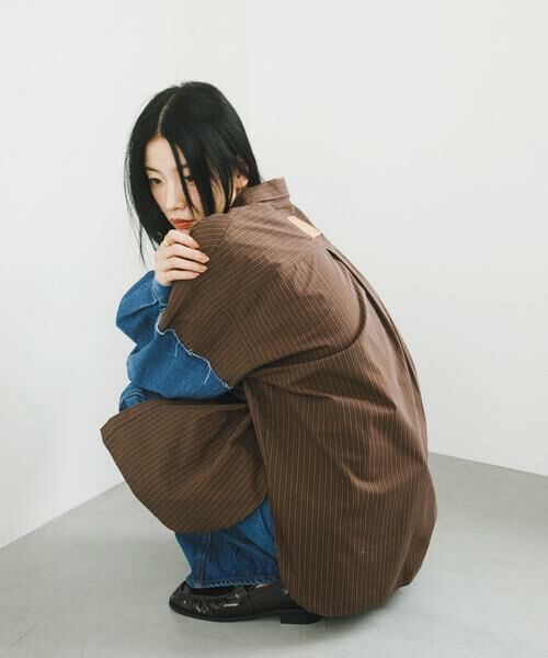 KBF / ケービーエフ シャツ・ブラウス | デニムスリーブリメイクシャツ | 詳細4