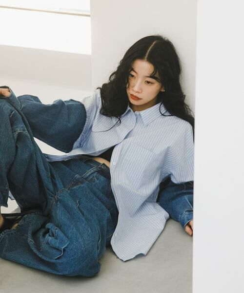 KBF / ケービーエフ シャツ・ブラウス | デニムスリーブリメイクシャツ | 詳細15