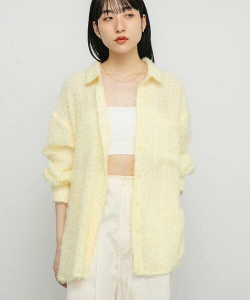 KBF / ケービーエフ シャツ・ブラウス | フェザーロングシャツ | 詳細1