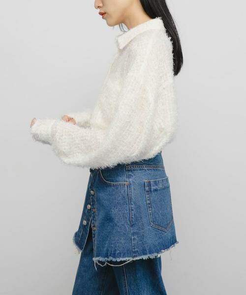 KBF / ケービーエフ シャツ・ブラウス | フェザーロングシャツ | 詳細17