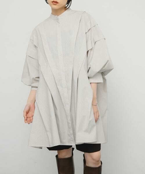 KBF / ケービーエフ ワンピース | ボリュームタックミニワンピース | 詳細10