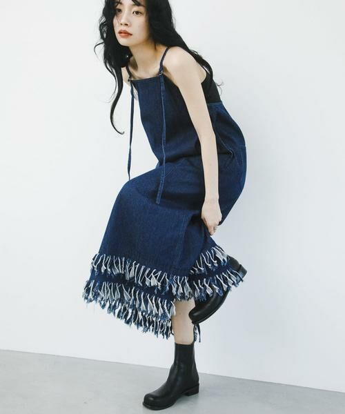 KBF / ケービーエフ ワンピース | フリンジデニムキャミワンピース | 詳細4