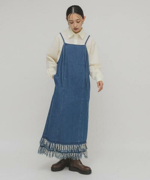 KBF / ケービーエフ ワンピース | フリンジデニムキャミワンピース | 詳細15