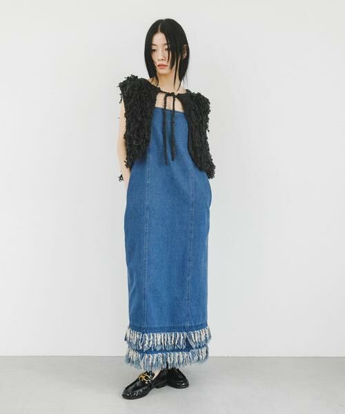 KBF / ケービーエフ ワンピース | フリンジデニムキャミワンピース | 詳細18