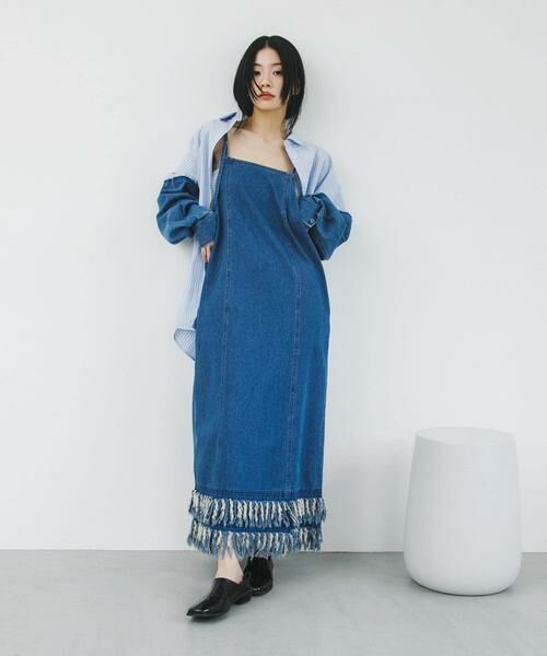 KBF / ケービーエフ ワンピース | フリンジデニムキャミワンピース | 詳細19