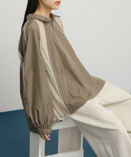 KBF / ケービーエフ ブルゾン | チェックZIPアップブルゾン | 詳細6