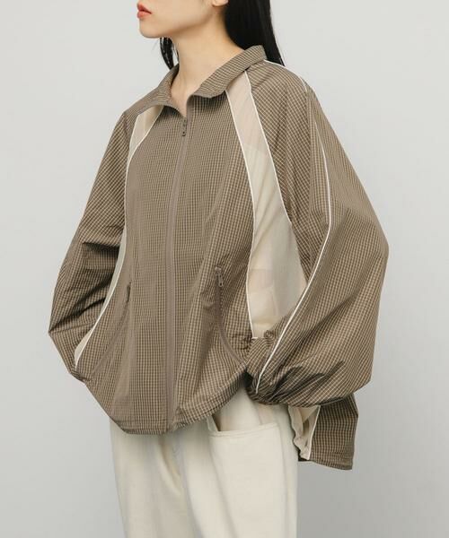 KBF / ケービーエフ ブルゾン | チェックZIPアップブルゾン（グリーン系その他）