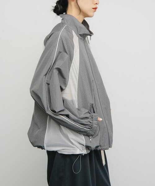 KBF / ケービーエフ ブルゾン | チェックZIPアップブルゾン（グレー系その他）